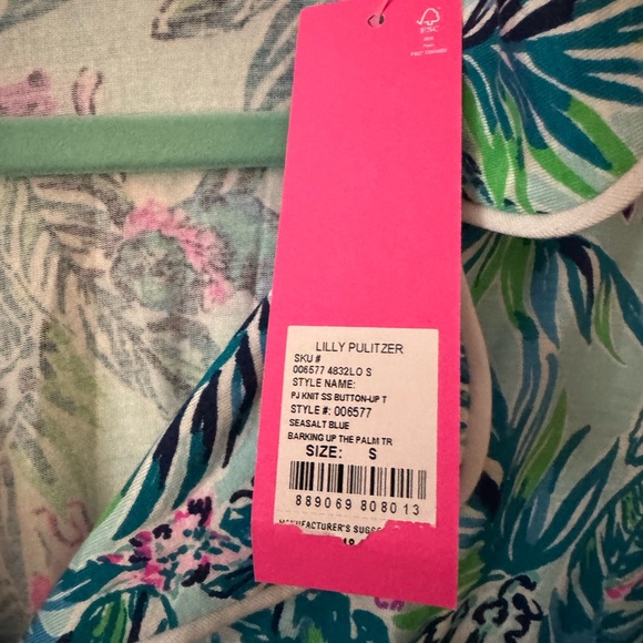 Lilly Pulitzer pj top size S NWT - Picture 3 of 3
